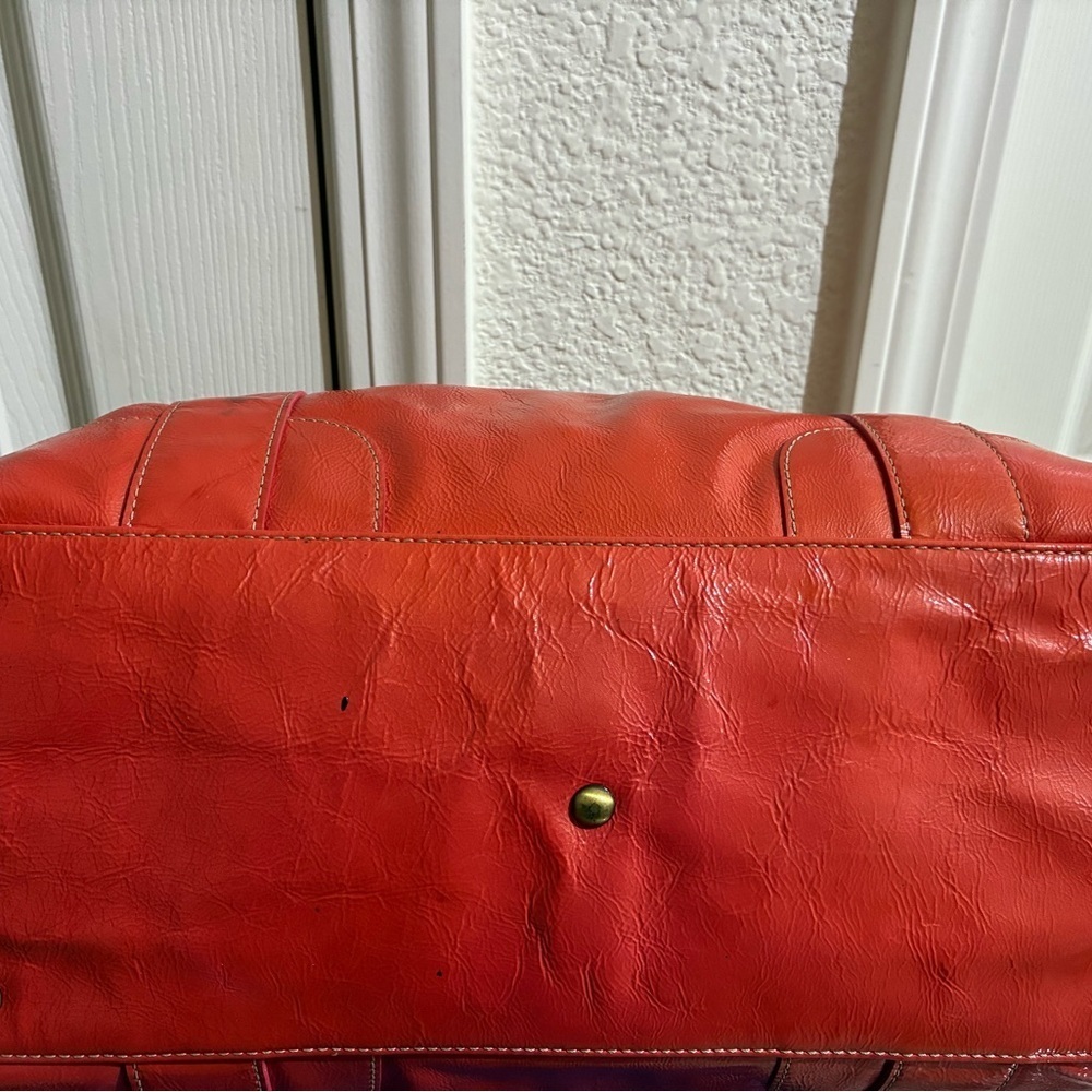 MCM Orange Leather Shoulder Bag - Picture 8 of 10